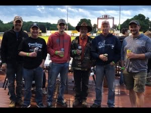 Bagniefski group photo at a Logger's game, for our Annual Summer Shop Outing.